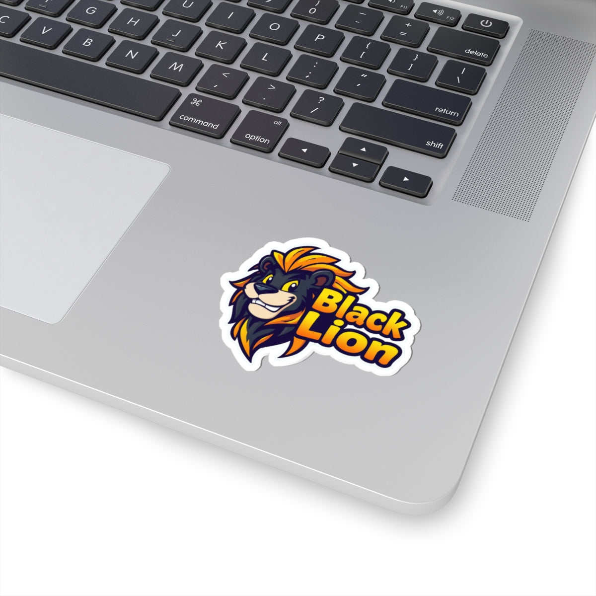 Black Lion Kiss-Cut Stickers - Bold and Playful Animal Decals for Laptops & Water Bottles