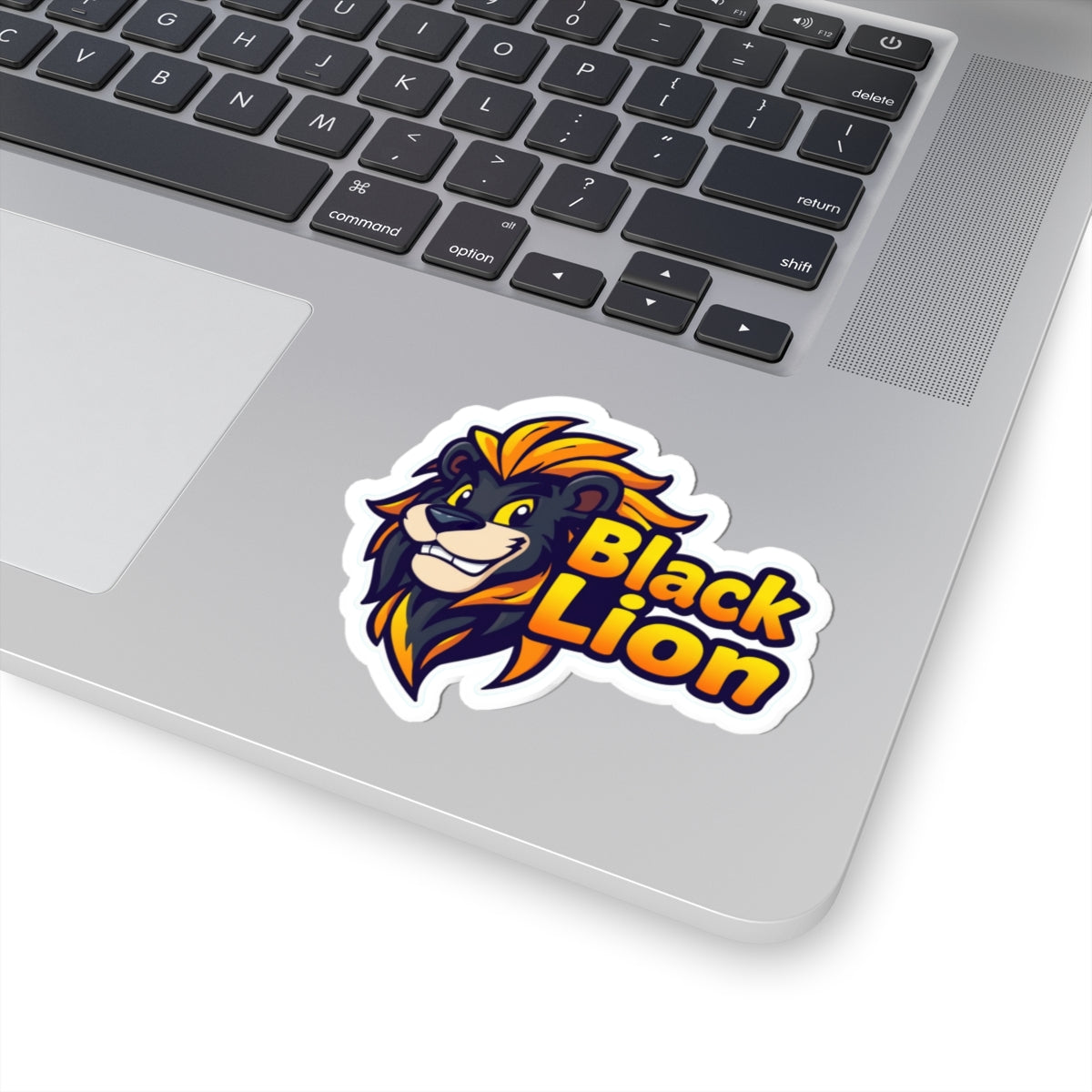 Black Lion Kiss-Cut Stickers - Bold and Playful Animal Decals for Laptops & Water Bottles